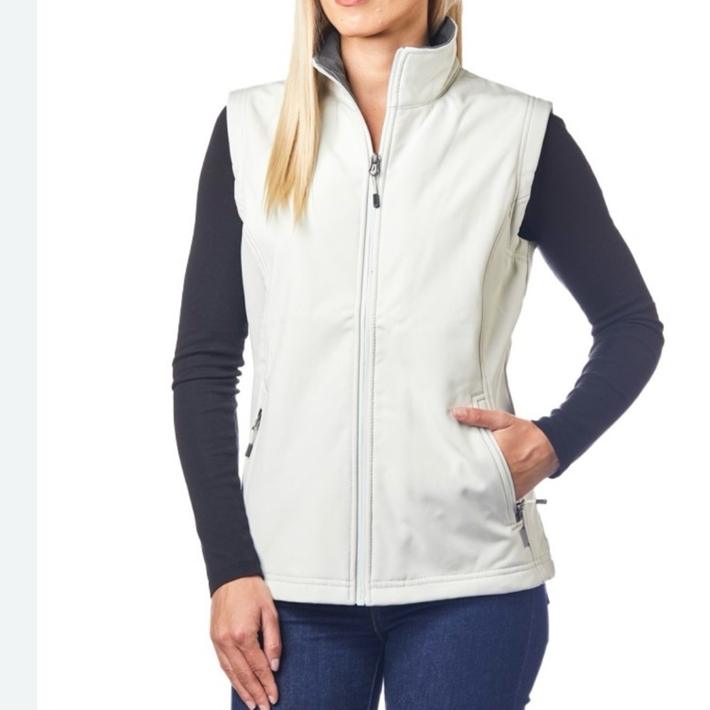 Nwt Landway Women’s White Softshell Vest 3xl Neobonded Waterproof Golf Outerwear